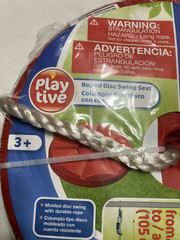 New Playtive Rope Disc Swing Seat Red 3+