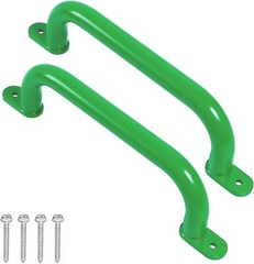 13 Inch Green Outdoor Metal Playground Handles Set of 2 – Steel Safety Handle…