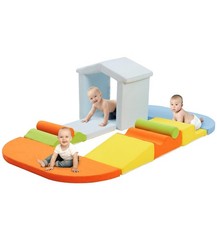 10-Piece Soft Foam Climbing Blocks Set with Ramp & Stairs for Toddlers – Indoor
