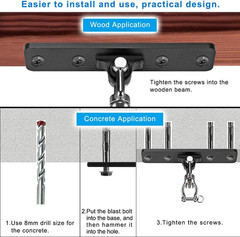 2 Pack Heavy Duty Swing Hangers Swing Set Accessories for Indoor and Outdoor P..