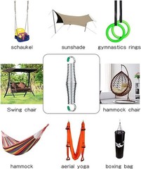 2 PCS Hammock Chair Spring, Premium Porch Swing Springs Hold up to 1300lbs, H…