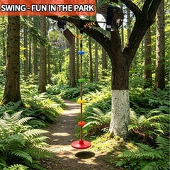 Tree Swing for Kids,disc Swing,Climbing Rope Tree Kids Swing with Platforms a…