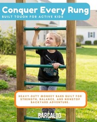 Barcaloo Playground Equipment Monkey Bars Playset Attachment, Monkey Bar Rods…