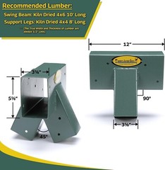 Easy 1-2-3 90° A-Frame Swing Set Bracket Heavy Duty for Ez, Simple Install – …