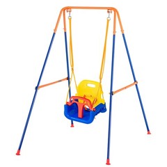 VEVOR Swing Sets for Backyard 3 in 1 Toddler Swing Set with 4 Sandbags Foldable