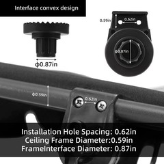 2 Pcs Patio Swing Canopy Replacement Plastic Fittings Frame Parts QQPJ-B