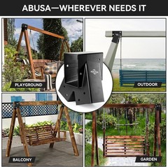 Heavy Duty Children Swing Set Hardware Replacement Kit Including 2 Black