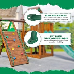 SELEWARE 6-Pack 17-Inch Green Metal Playground Safety Handles – Heavy-Duty, N…