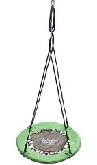 Swinging Monkey Giant 40” Bungee Outdoor Tree Saucer Swing, Green (Open Box)