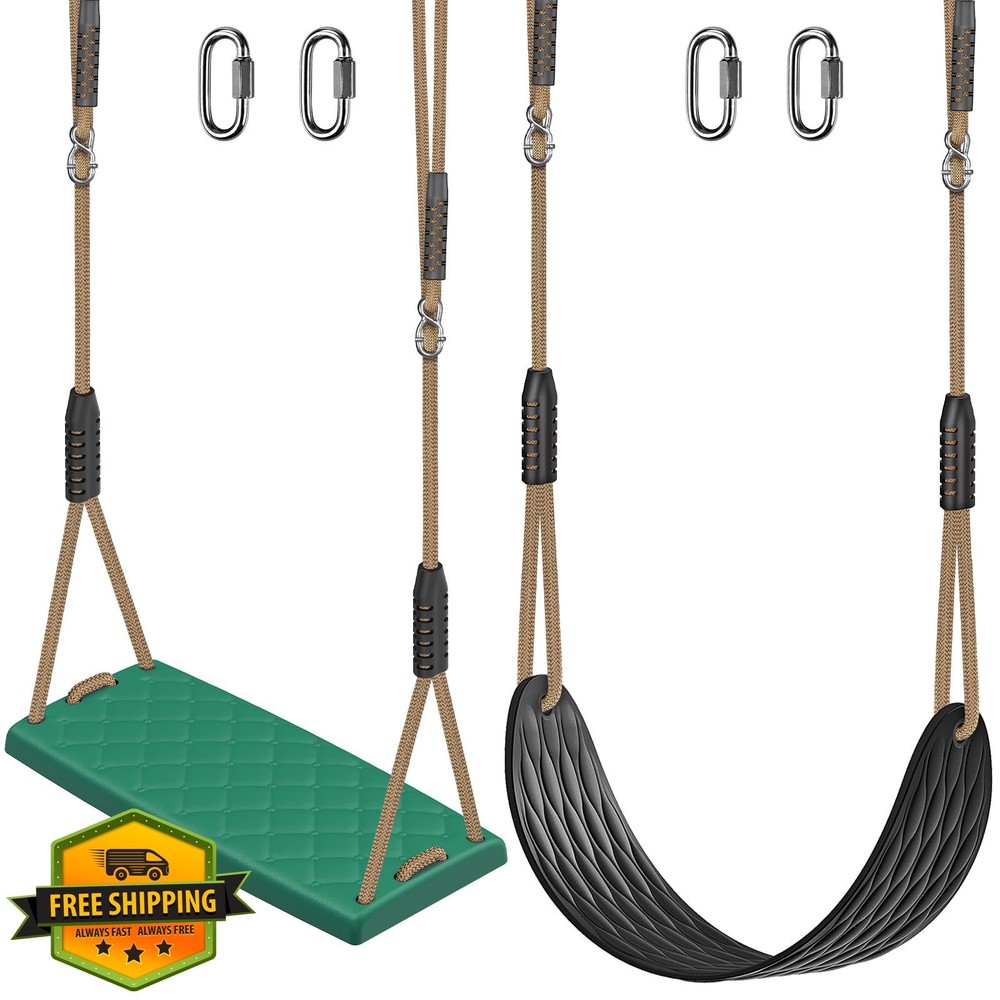SELEWARE Swing Seat Black Green 2 Pack