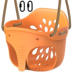 Heavy-Duty High Back Full Bucket Toddler Swing Seat with Locking Carabiners a…