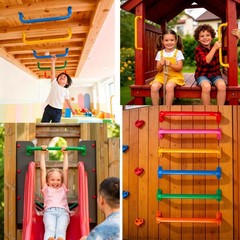 17.2 Inch Green Playground Handles Metal Pack of 6 – Outdoor Swing Sets Grab …