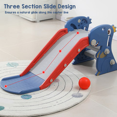 Toddler Indoor Slide for 0 To 3 Years Old Easy Assembly Dinosaur Shape Foldable