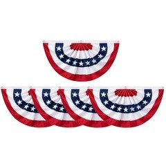 5 Packs American Bunting Flags Outdoor 3×6 5 pcs-3×6 buntings(Not Embroidered)