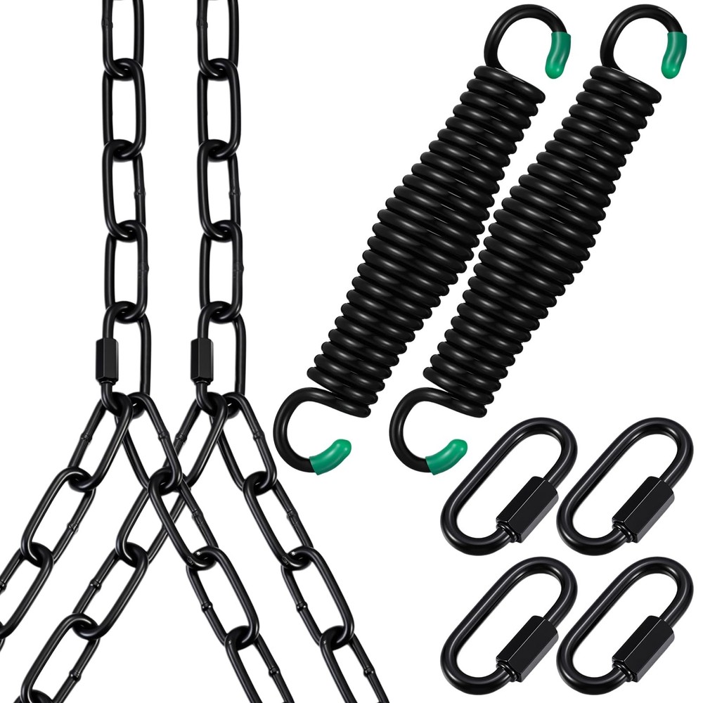 Heavy Duty Porch Swing Hanging Kit with Springs, 1500 Lbs Capacity, up to 7.1…