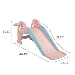 3-in-1 Toddler Slide Climber Playset with Basketball Hoop & Ball – Indoor/Outdoo