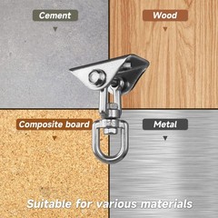 Heavy Duty Swing Hangers 2000 LB Capacity, 360° Swivel Stainless Steel, 2 Pack f