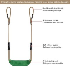Non-Slip Swing Seat with Adjustable Rope and Carabiners – Heavy Duty Playgrou…