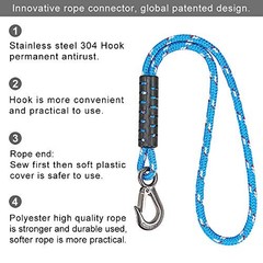 1 Pcs Tree Swing Rope, 39 inch, Hammock Tree Swing Hanging Strap, 39″ Blue