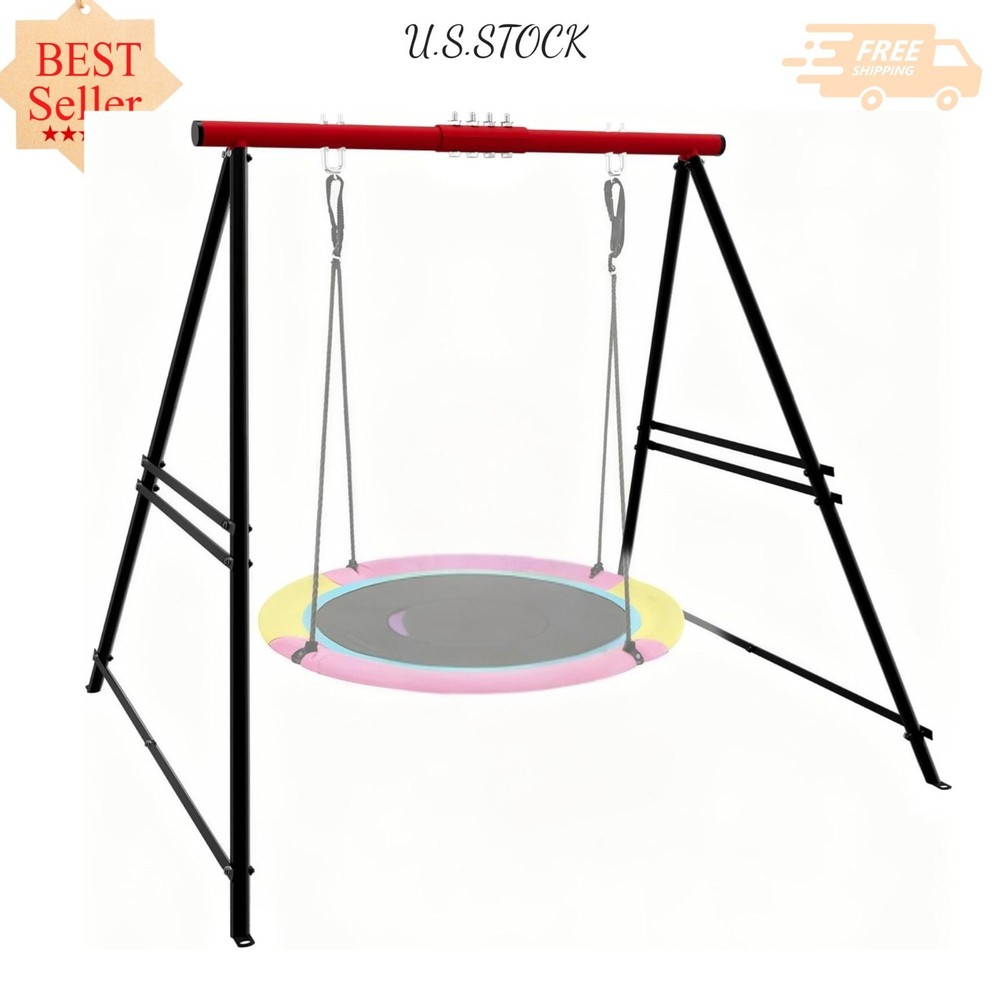Porch Swing Stand Frame for Both Kids and Adults,440Lbs Heavy-Duty Metal A-Frame