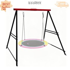 Porch Swing Stand Frame for Both Kids and Adults,440Lbs Heavy-Duty Metal A-Frame