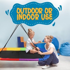 Serenelife Heavy-Duty Oval Swing -Sturdy & Durable, Indoor/Outdoor Use (Rainbow)