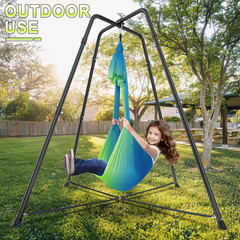 Swing Stand with Sensory Swing, Swing Frame with Pod Swing, X-Shaped Swing Set,