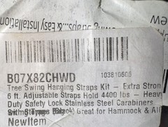 6 Feet Black Tree Swing Straps Kit | Holds 4400 Lb | Heavy-Duty Safety Mountain!
