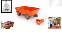 Chunky-Tire Orange Wagon – Perfect for Imaginative Outdoor Play, Ages 3+