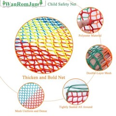 Climbing Cargo Net for Kids – Double Layers Heavy Duty 3.2 x 9.8 ft Multicolor