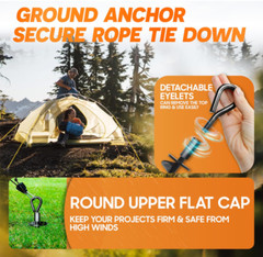 4 Pack Ground Anchors Nut Drill Bit, Ground Anchors Trampoline Swing Set Anchors