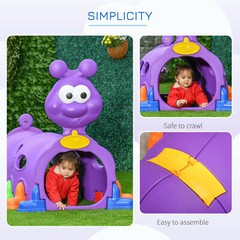 Caterpillar Climbing Tunnel Kids Indoor Outdoor 3-6 Years Old Purple