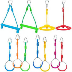 Ninja Warrior Obstacle Course Attachments 2 Monkey Bars 2 Warrior Wheels 7 Rings