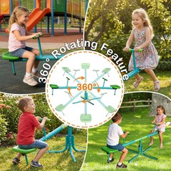 Seesaw,Swiveling 360 Degrees Toddlers Sit and Spin Teeter Totter, Kids Outdoor