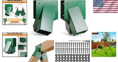 Easy 1-2-3 A-Frame 2 Brackets for Swing Set with All Mounting Hardware, Green
