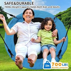 40 Inch Saucer Tree Swing for Kids & Adults – Large Round Disc Swing, 700 Blue