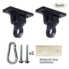 ABUSA Heavy Duty Swing Hangers 2 Pack 5000lb Capacity Playground Porch Yoga Blac