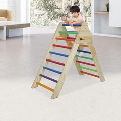 Wooden Foldable Climbing Triangle Ladder Montessori Play Gym for Toddlers Kids