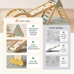 Tiny Land Pikler Triangle Set 7 in 1 Foldable Montessori