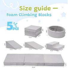Foam Climbing Blocks with Ball Pit & Stairs for Toddlers Aged 1-3 -Soft Plays…