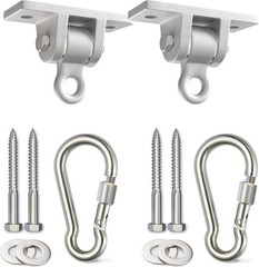 Heavy Duty Swing Set Hangers with Locking Snap Hooks for Indoor Outdoor Use