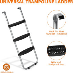 Universal Trampoline Ladder Slide Kit, 3 Steps Wide Step Slide Ladder for Trampo