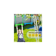 Ninja Warrior Obstacle Course Attachments 2 Monkey Bars 2 Warrior Wheels 7 Rings