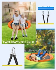 43″ Saucer Tree Swing Outdoor Flying Saucer Rope Swing Platform Swing for Kids
