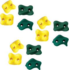 WS 4781 Set of Twelve Climbing Rocks with Hardware – Accessories for Backyard &