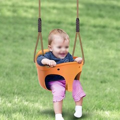 Heavy-Duty High Back Full Bucket Toddler Swing Seat with Locking Carabiners a…
