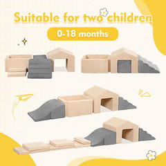 Foam Climbing Toys for Toddlers, 6PCS Climb and Crawl Activity Playset, Soft Foa