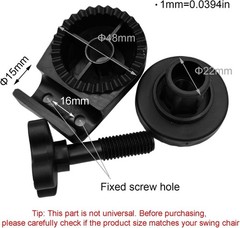 Adjustable Canopy Fitting for Garden Swings – Weather-Resistant Plastic