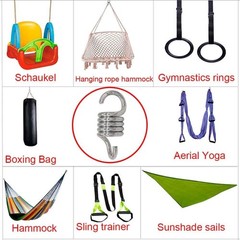 Porch Swing Springs Hammock-Chair Spring – 1500Lbs Heavy Duty Suspension Hang…