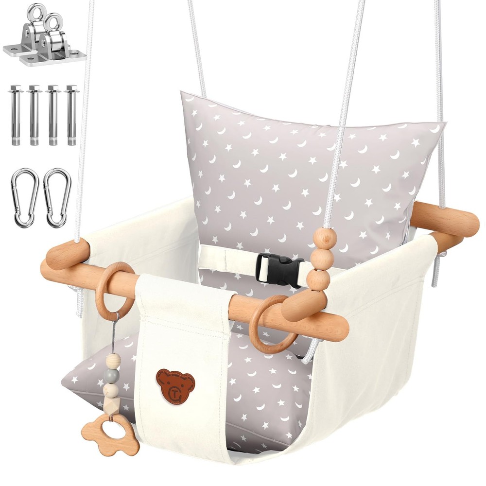 Talecogear Baby Swing – Outdoor & Indoor, Cozy Toddler Swing for Backyard, Ha…